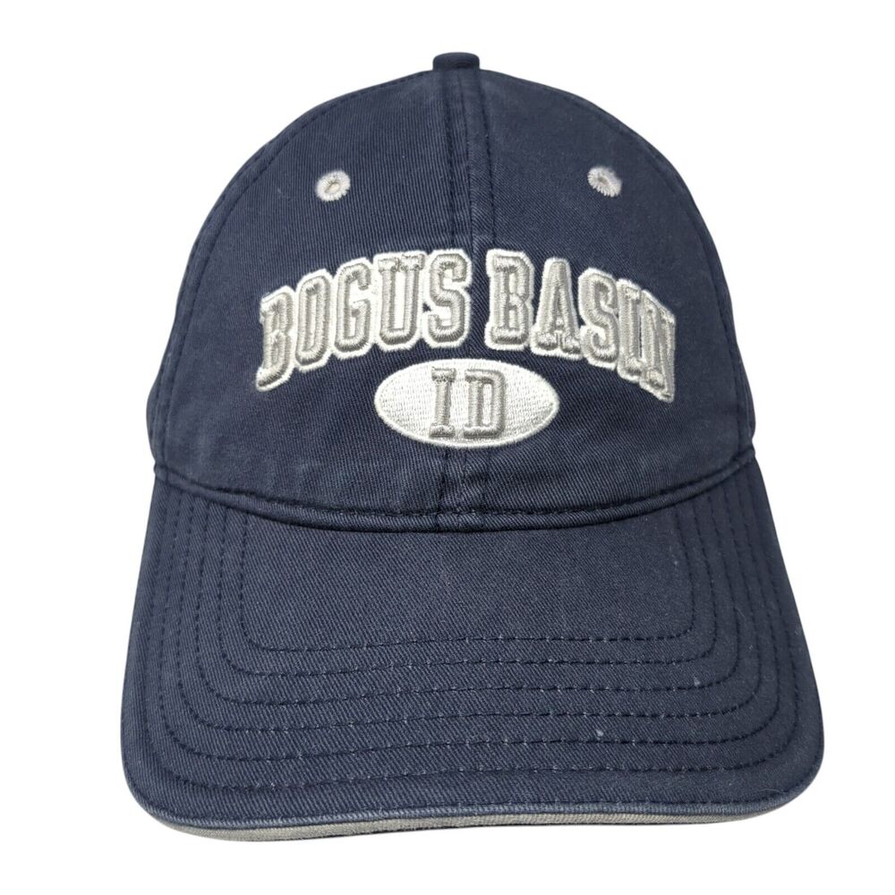 Bogus Basin ID Strapback Hat Blue One Size Adjustable Attitude 6 Panel
